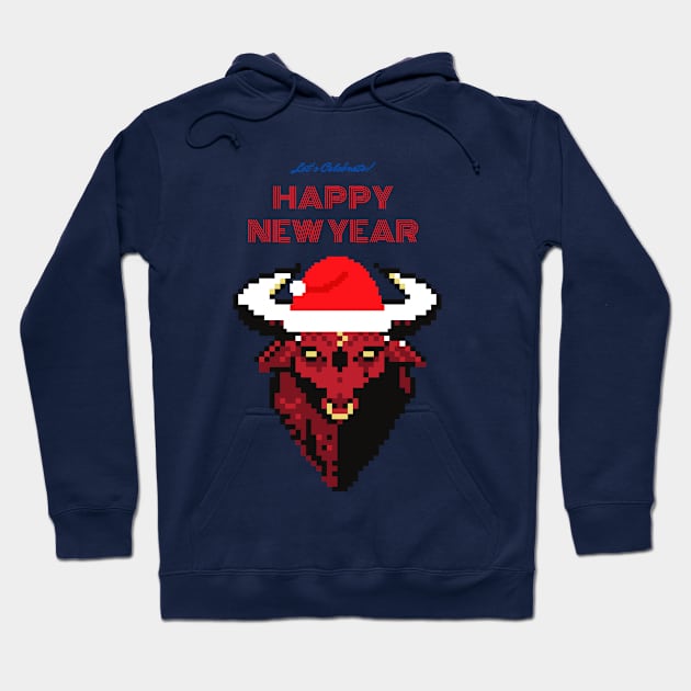 New year illustration with 2021 symbol - bull Hoodie by whatever comes to mind 2